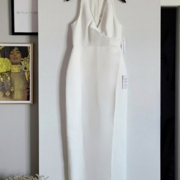 Jay Godfrey Kingston V-neck Wrap Gown, Size 8, White, NWT - Picture 5 of 12